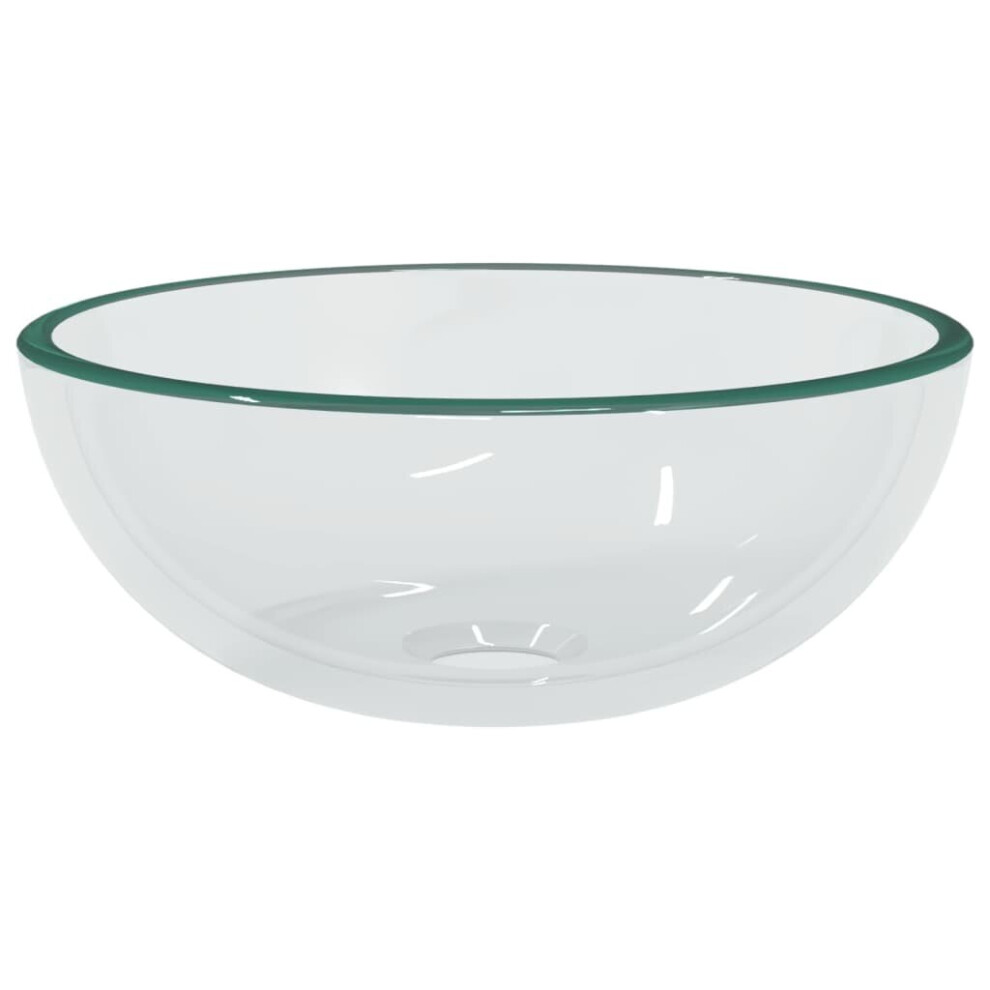 Vidaxl (Transparent, 30 X 12 Cm (Diam. X H)) Basin Tempered Glass Bathroom Sink Basin Multi Colours Multi Sizes
