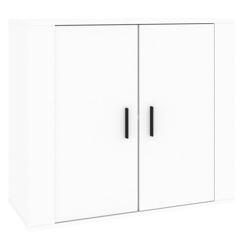 Vidaxl (White) Sideboard Side Cabinet Storage Cupboard Home Organiser Engineered Wood