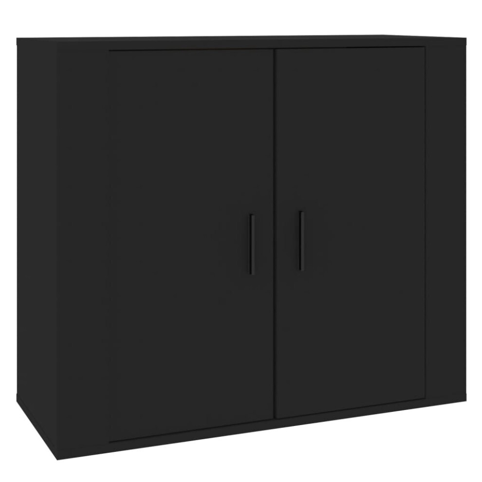 (Black) vidaXL Sideboard Engineered Wood Side Cabinet Cupboard Organiser Multi Colours