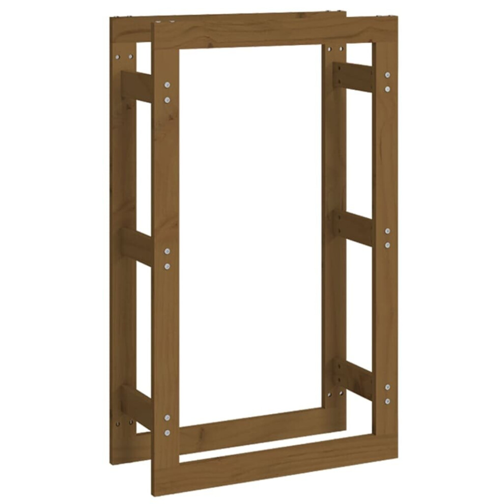 Vidaxl Brown (Honey 60 X 25 X 100 Cm) Solid Wood Pine Firewood Rack Shed Log Holder Multi Colours Multi Sizes