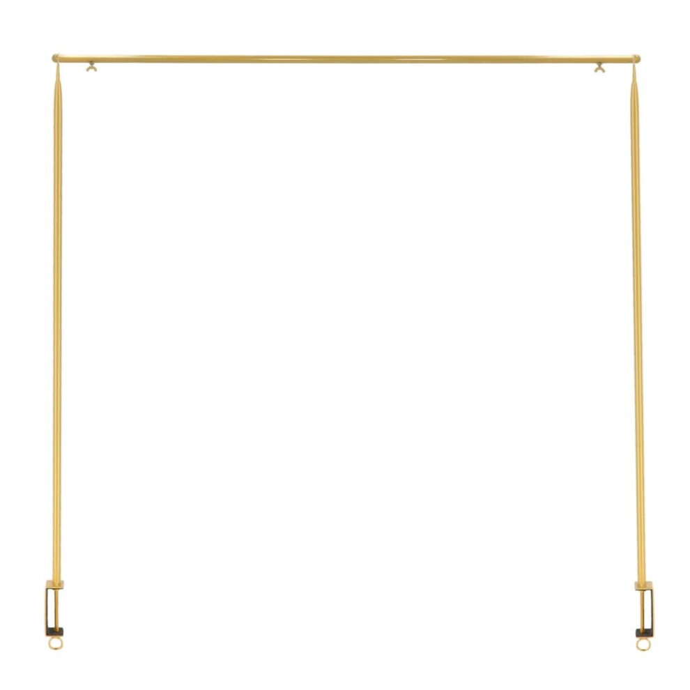 (Gold) Esschert Design Decorative Table Rod with Clamp Home Garden Decor Gold/White