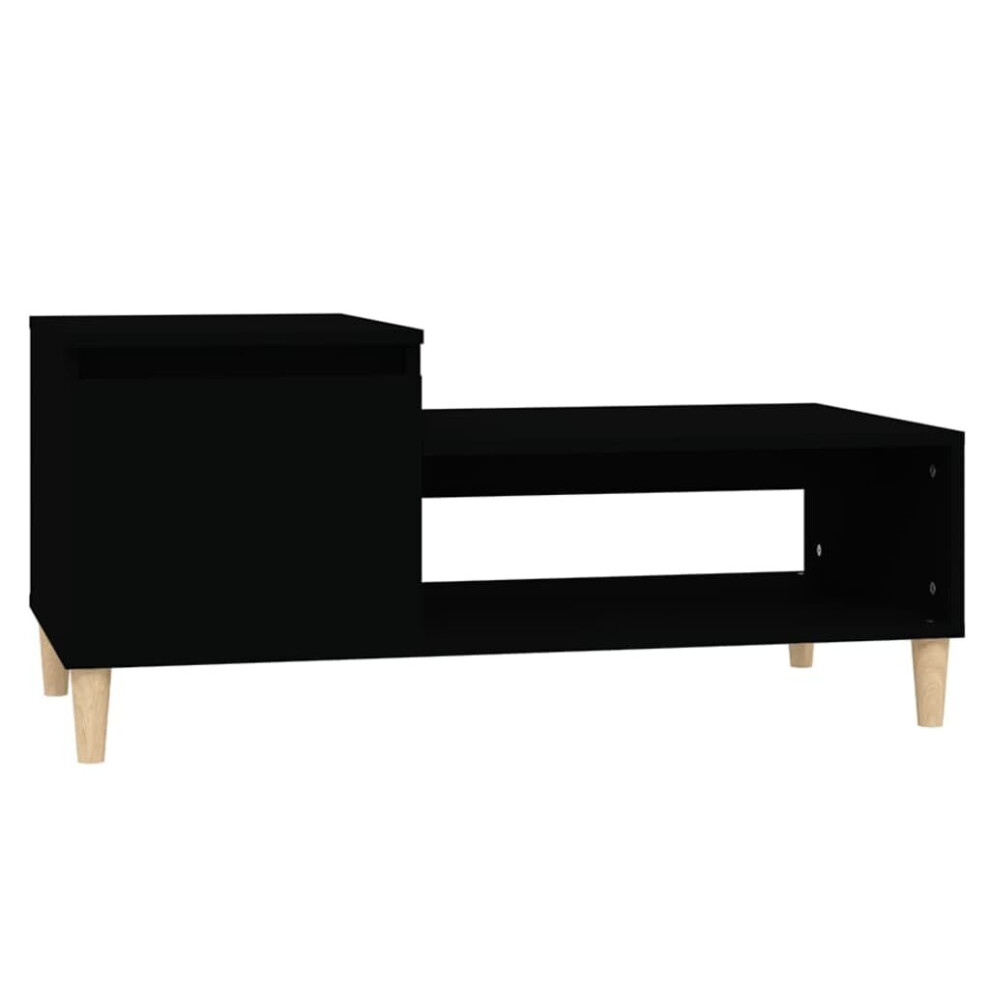 (Black) vidaXL Coffee Table Engineered Wood Side Sofa Accent Couch Table Multi Colours