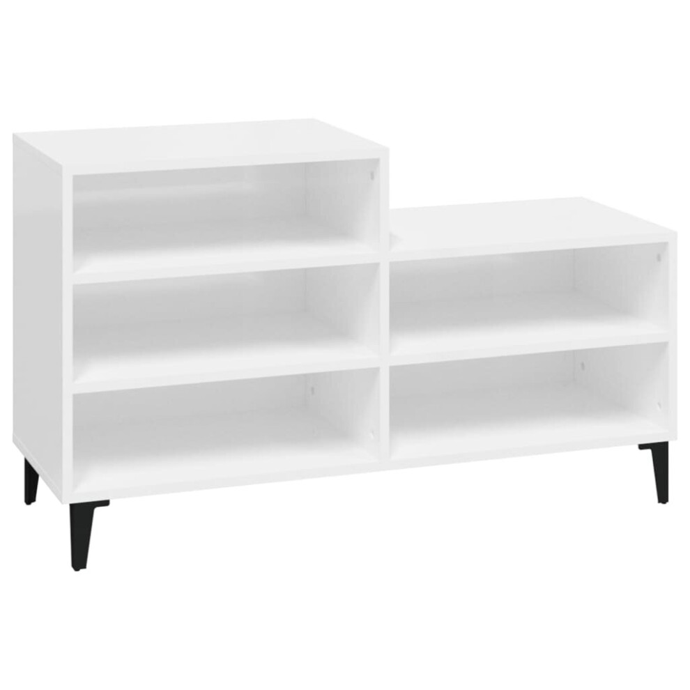 Vidaxl (High Gloss White) Shoe Cabinet Engineered Wood Home Shoe Cupboard Organiser Multi Colours