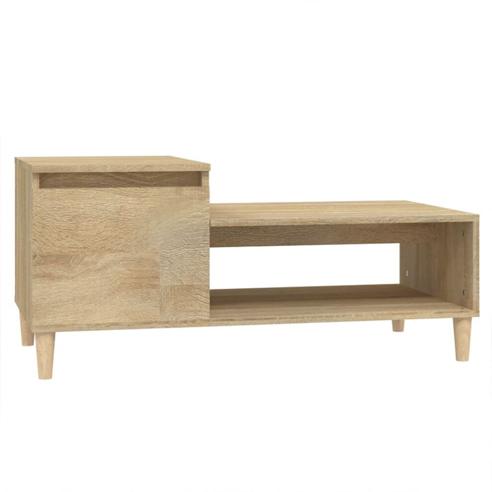 Vidaxl (Sonoma Oak) Coffee Table Engineered Wood Side Sofa Accent Couch Table Multi Colours Brown
