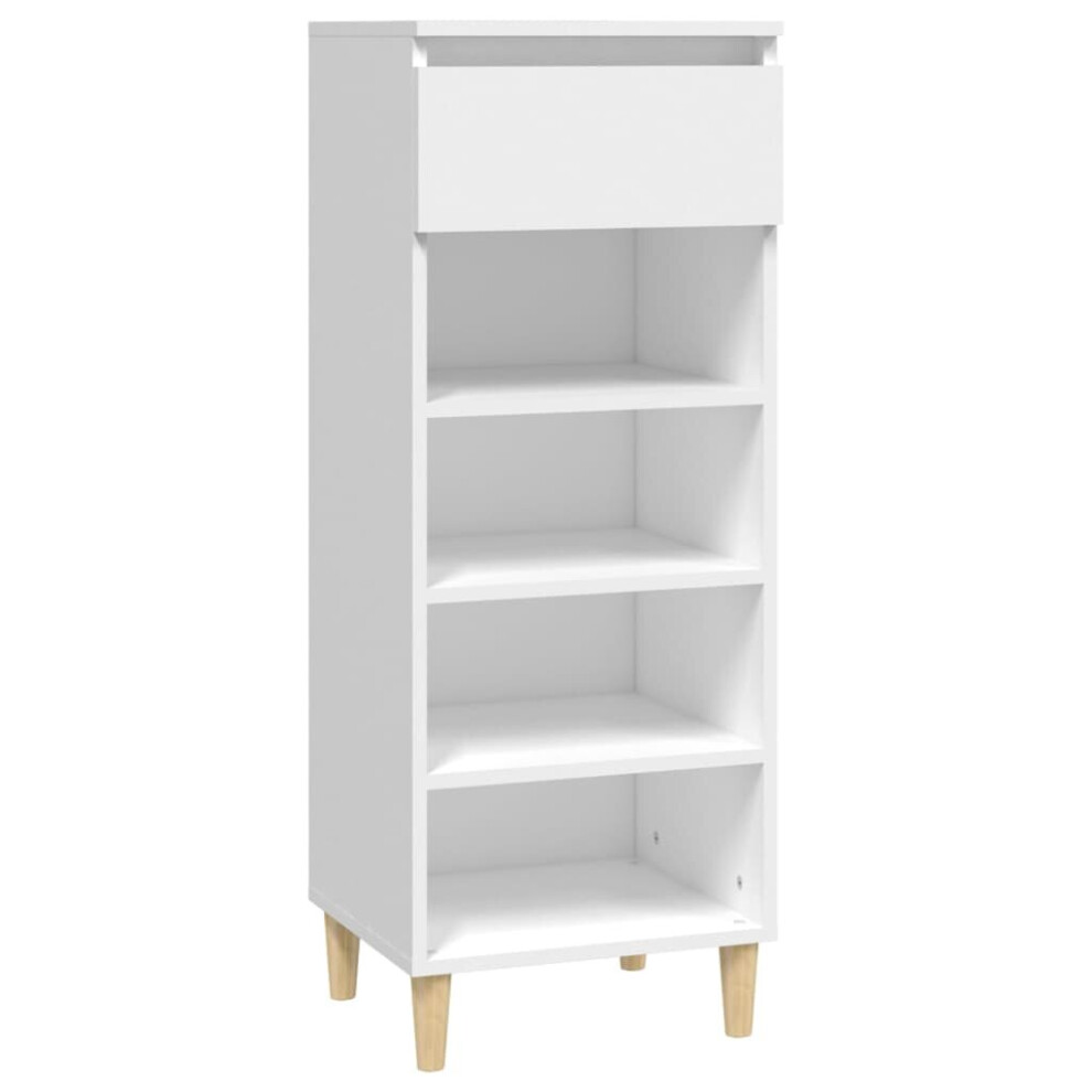 Vidaxl (White) Shoe Cabinet Engineered Wood Home Shoe Storage Organiser Multi Colours