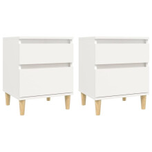 (White, 2 x Bedside cabinet) vidaXL 1/2x Bedside Cabinet Nightstand End Table Telephone Stand Multi Colours
