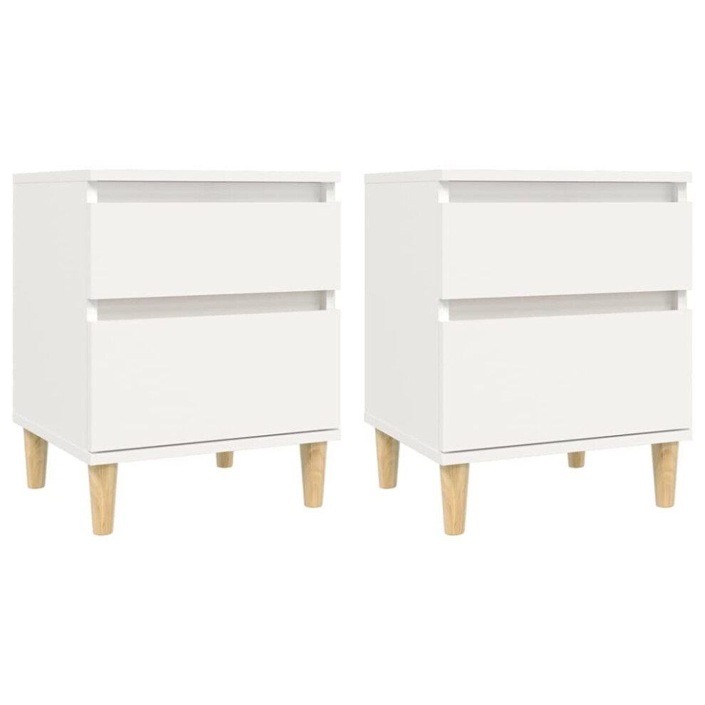 Vidaxl (White, 2 X Bedside Cabinet) 1/2X Bedside Cabinet Nightstand End Table Telephone Stand Multi Colours