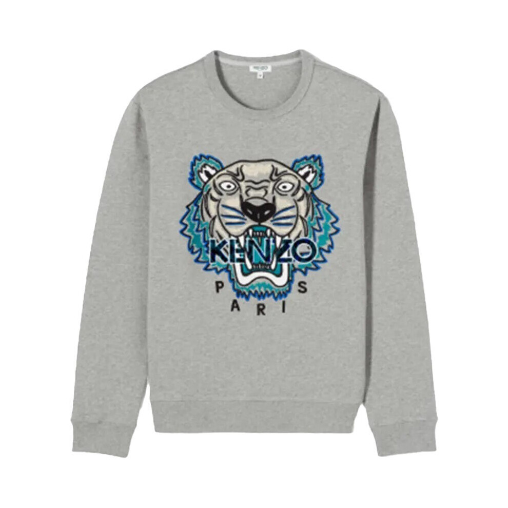 Kenzo (S, Grey) Sweat Mens Sweatshirts Crew Neck Jumper