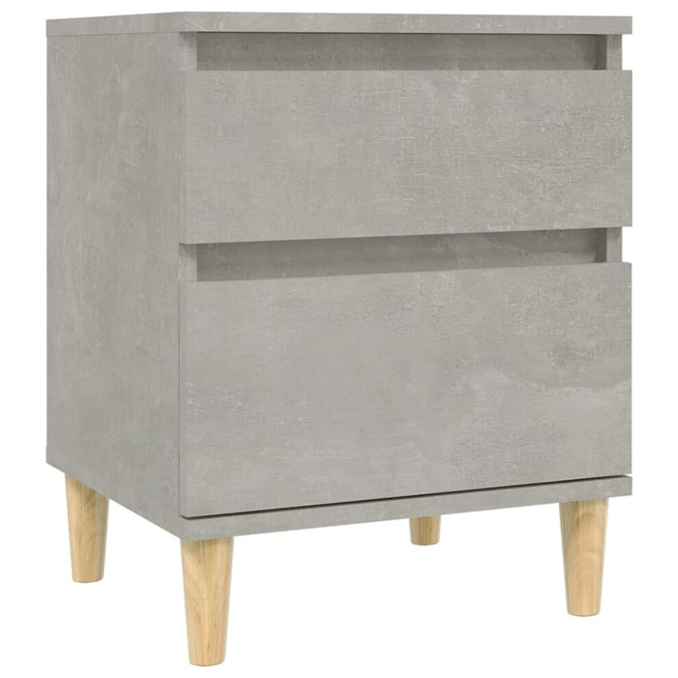 (Concrete grey, 1 x Bedside cabinet) vidaXL 1/2x Bedside Cabinet Nightstand End Table Telephone Stand Multi Colours