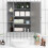 Costway Mirrored Bathroom Cabinet Wall-mounted Storage Cabinet w/ Shelves 5
