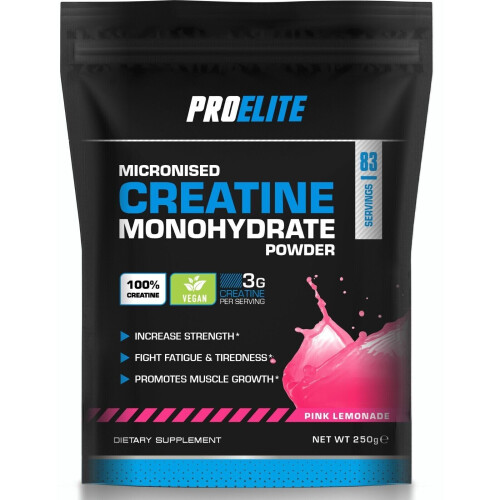 (Pink Lemonade) Creatine Monohydrate Powder Pure Micronized 250g