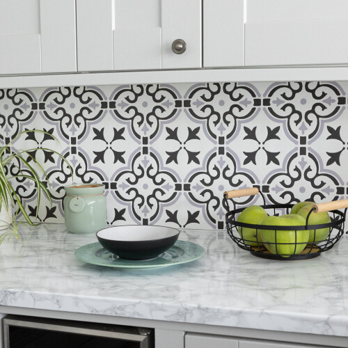 FLORAL 3D splashback tile wallpaper (67.5CM X 4M) 2
