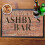 Brick Wall Bar Mat Runner with Non- Slip Rubber Back and Personalised Name with Year Home 2