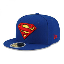 Superman 845365-71-8fitted DC Comics Classic Symbol New Era 59Fifty Fitted Flat Bill Hat, 7.12 Fitted