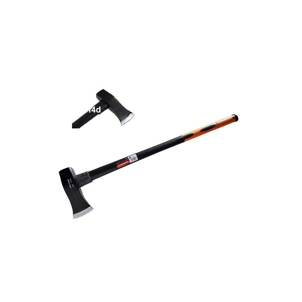 Heavy Duty 6lb AXE Hatchet Axe Hammer Fibreglass Handle Log Splitter Wood 1298