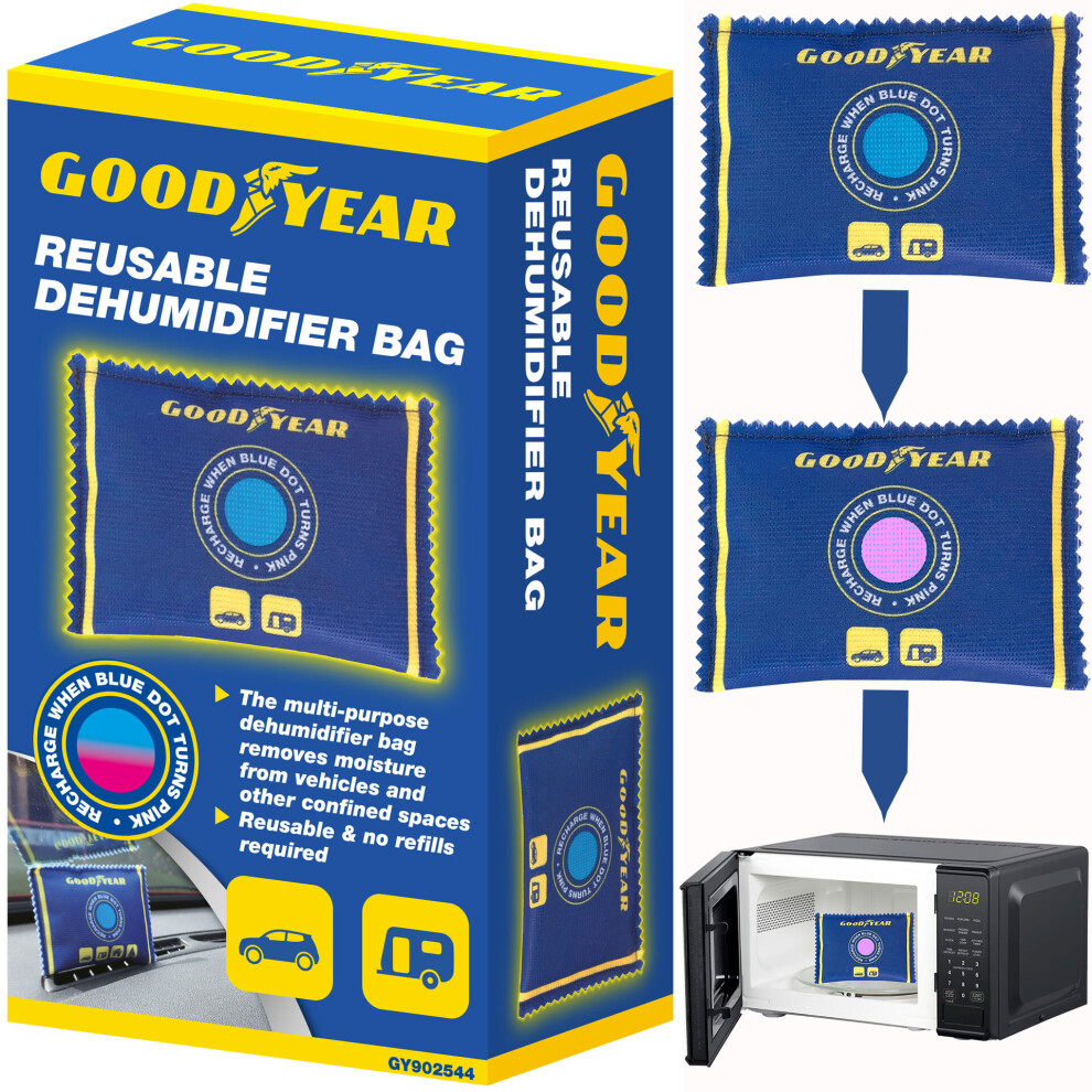 Goodyear Large Car Home Dehumidifier Dry Bag Reusable Moisture Damp Absorber