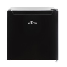 Willow WMF46B 46L Mini Tabletop Fridge with Adjustable Thermostat, Reversible Door - Black