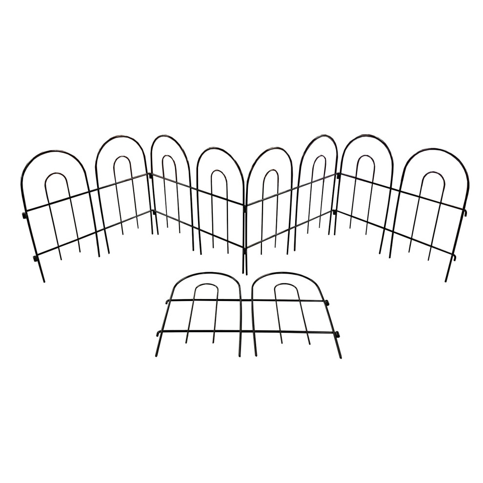 Bar Bow Top Design Steel Garden Lawn Edging (45cm x 41cm) - 5 Panels