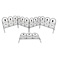 Leaf Design Steel Garden Lawn Edging (45cm x 41cm) - 5 Panels