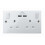 Double Switched Electric Socket Mains Wall USB 2 Gang White Plug Outlet 13AMP 1