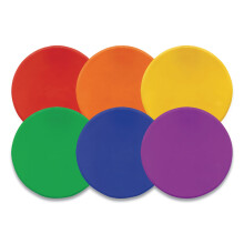 Champion Sports XLMSPSET Poly Spot Markierungen für Sport, Aktivitäten und soziale Distanz - 12 Zoll, Set mit 6 - Mehrfarben