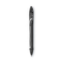 BIC Gel-ocity Snabbtorkande Retractable Gelpennor, 0.7 mm, Svart Barrel, Svart Bläck, 12-pack