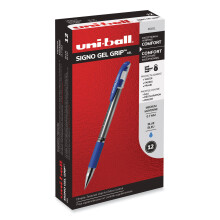 uni-ball Signo GRIP Gelstift, Kugelschreiber, UNI-GEL GRIP, Medium, Blau