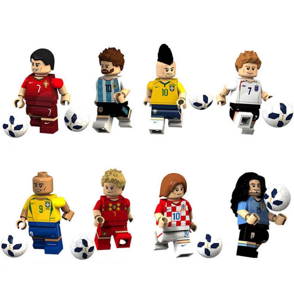 8PCS World Cup Football Team figure Fit Lego Building Block Toy XMAS