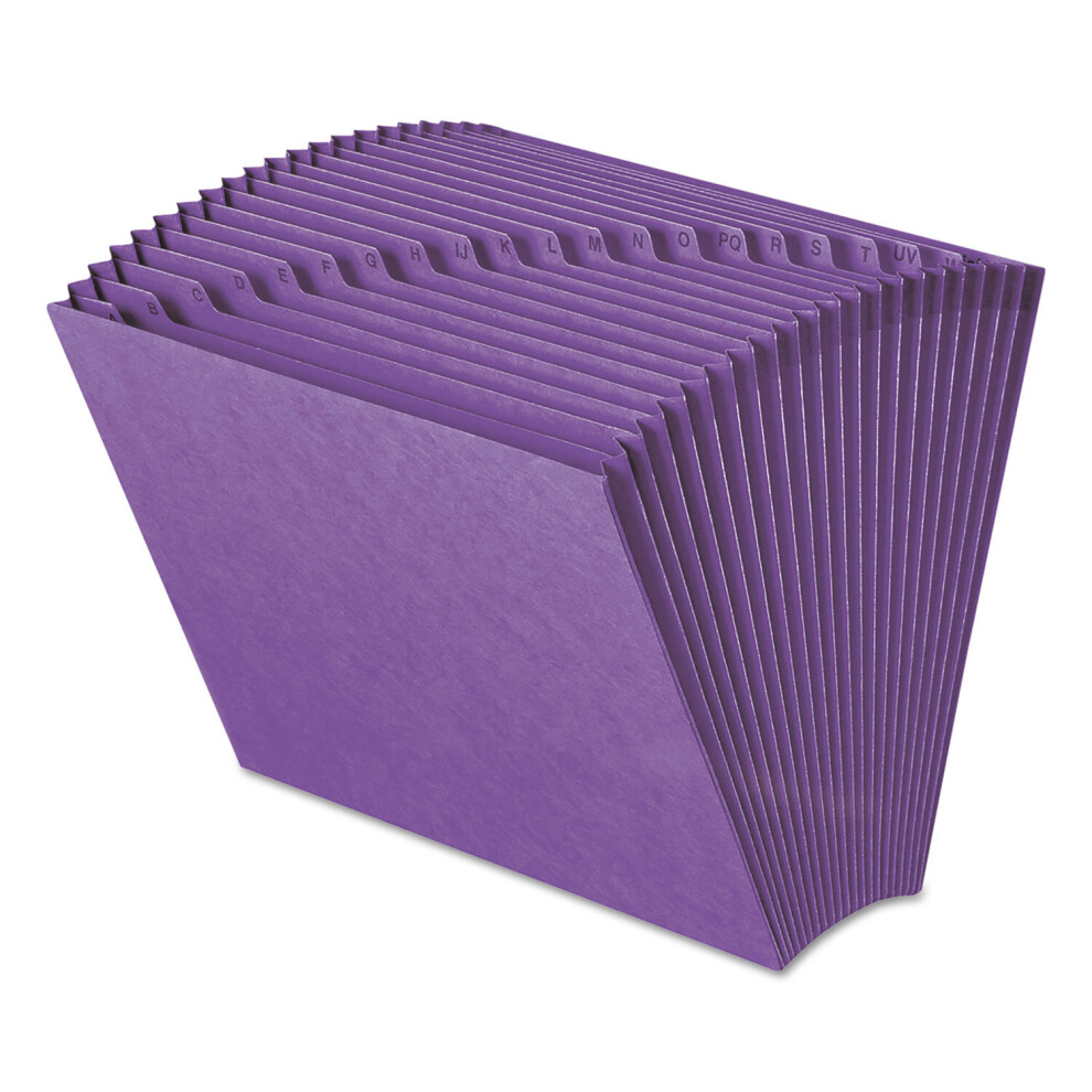 Photos - File Folder / Lever Arch File Heavy-Duty Indexed Expanding Open Top Color Files, 21 Sections, 1/21-Cut Tabs, Letter Size, Purple