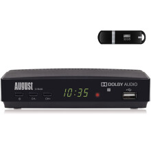 August DVB400 Freeview HD Set-Top Box with PVR, 7-Day EPG, HDMI/SCART, 32GB USB Included