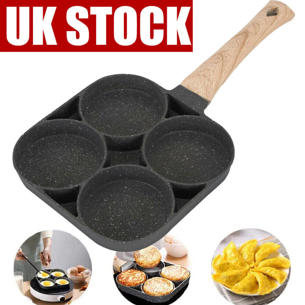 4 Hole Frying Pan Omelet Pan Non-stick Egg Ham Pancake Breakfast Maker