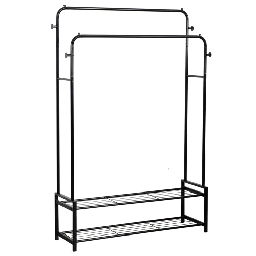 Direct Online Houseware Freestanding Double Clothes Rail with Shoe Rack 1
