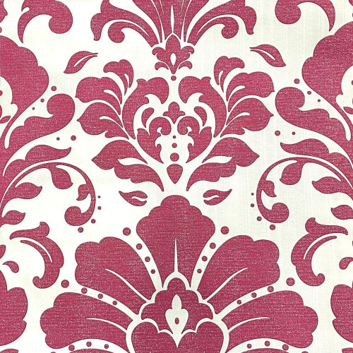 Pink Glitter Damask Wallpaper Textured Metallic Embossed Heavyweight