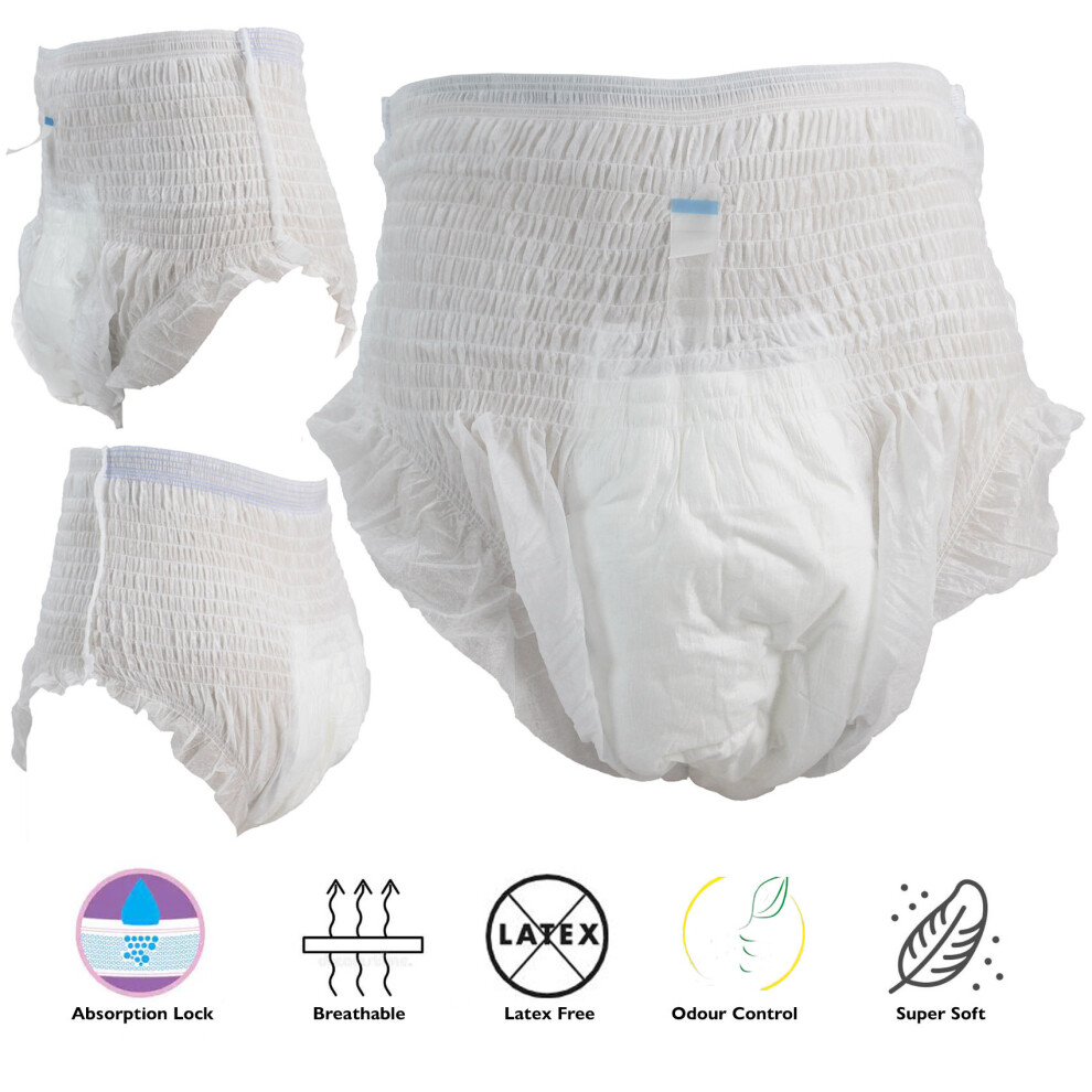 Adult Nappies Incontinence Pull up Pants Diapers 10pc Large Easigear