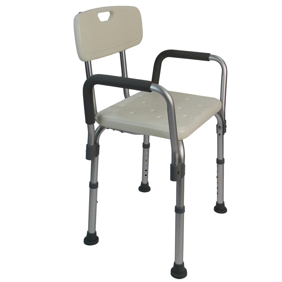 Actiasgear Portable Adult Shower Chair Adjustable Stool Seat