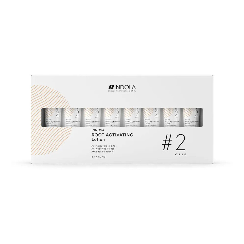 Indola Root Activating Lotion 8 X 7Ml | Hair Growth Treatment For Thinning Hair | Scalp Stimulating Formula For Stronger, Fuller & Healthier Hair