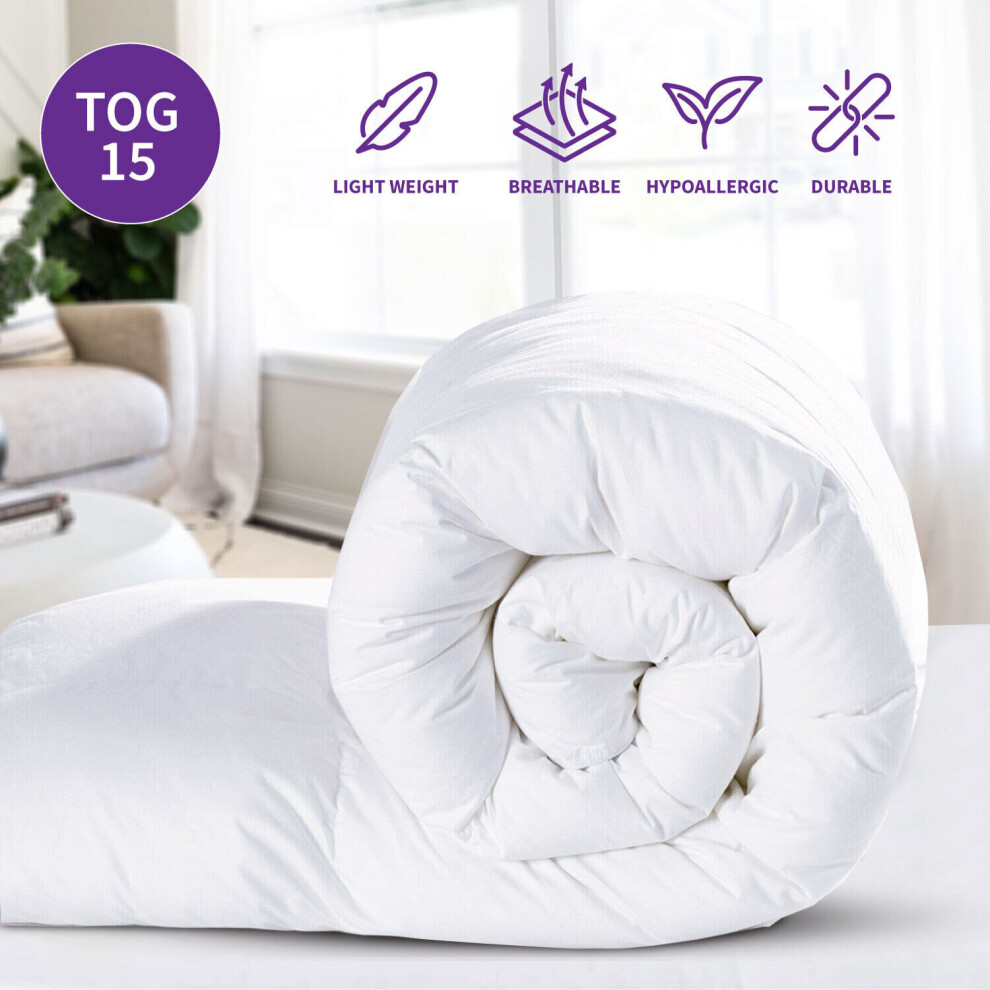 Feelgood Bedding (15, King 230 X 220Cm) Extreme Winter Warm Tog Anti Allergy Duvet Single Double King Size White