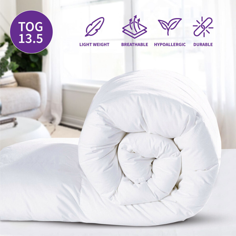 Feelgood Bedding (13.5, Double 200 X 200Cm) Extreme Winter Warm Tog Anti Allergy Duvet Single Double King Size White