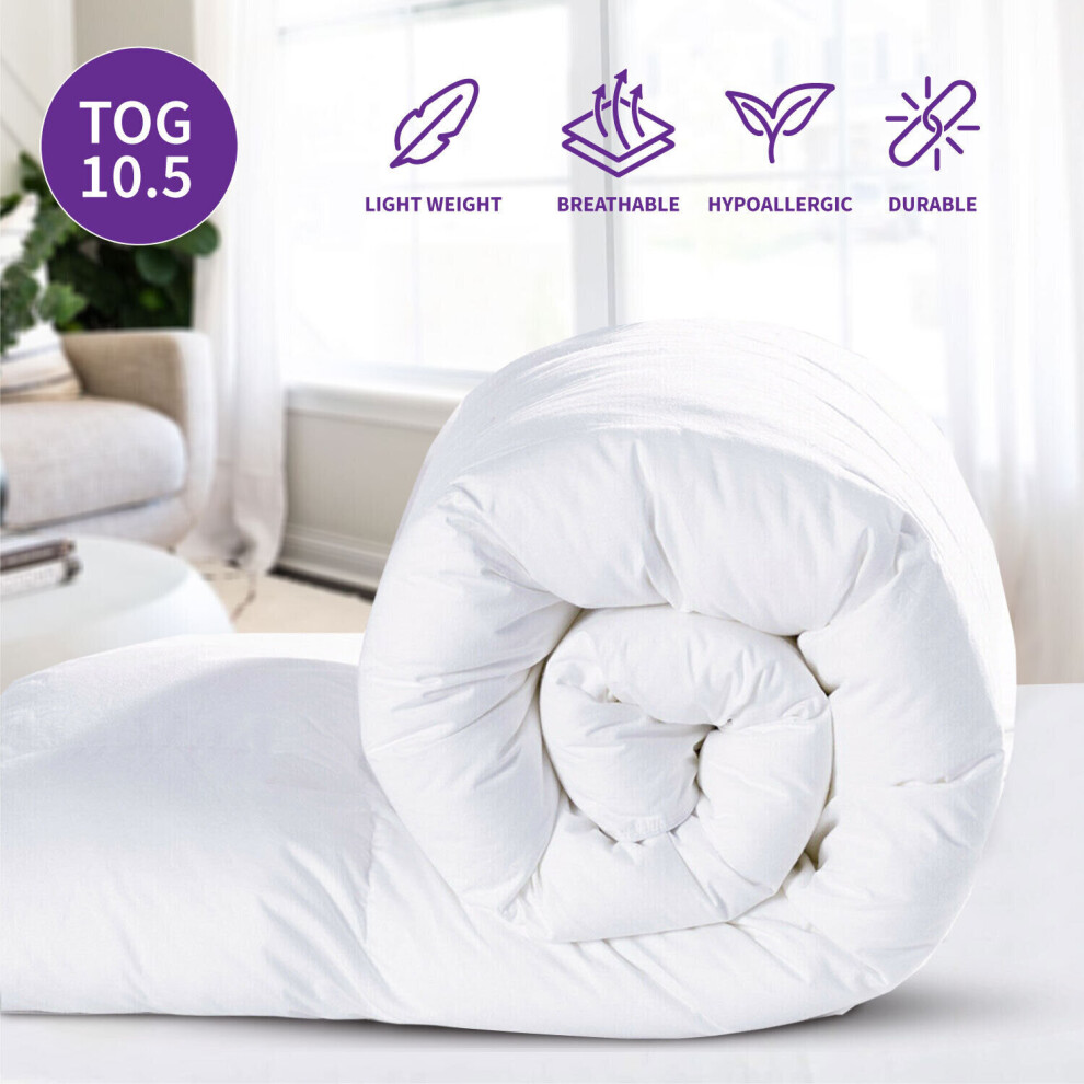 Feelgood Bedding (10.5, King 230 X 220Cm) Extreme Winter Warm Tog Anti Allergy Duvet Single Double King Size White