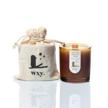 WXY. Mini Amber Christmas Candle - Crisp Apple & Winter Lily Spruce