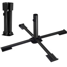 (Foldable Design) Foldable Metal Stand Holder Cross Frame Heavy Duty Parasol Base Umbrella Garden