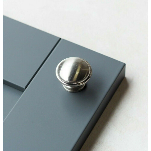 Brushed Nickel Shaker Round Knob Handle 1