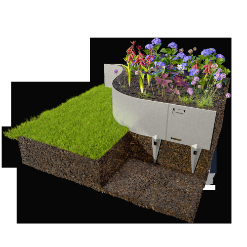 (150mm, Galvanised ) Core Edge Lawn Edging 5 Meters Flexible Steel 2