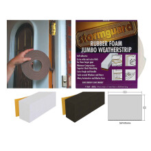 (Black, 2) Foam Jumbo Thick Draught Excluder - White or Black