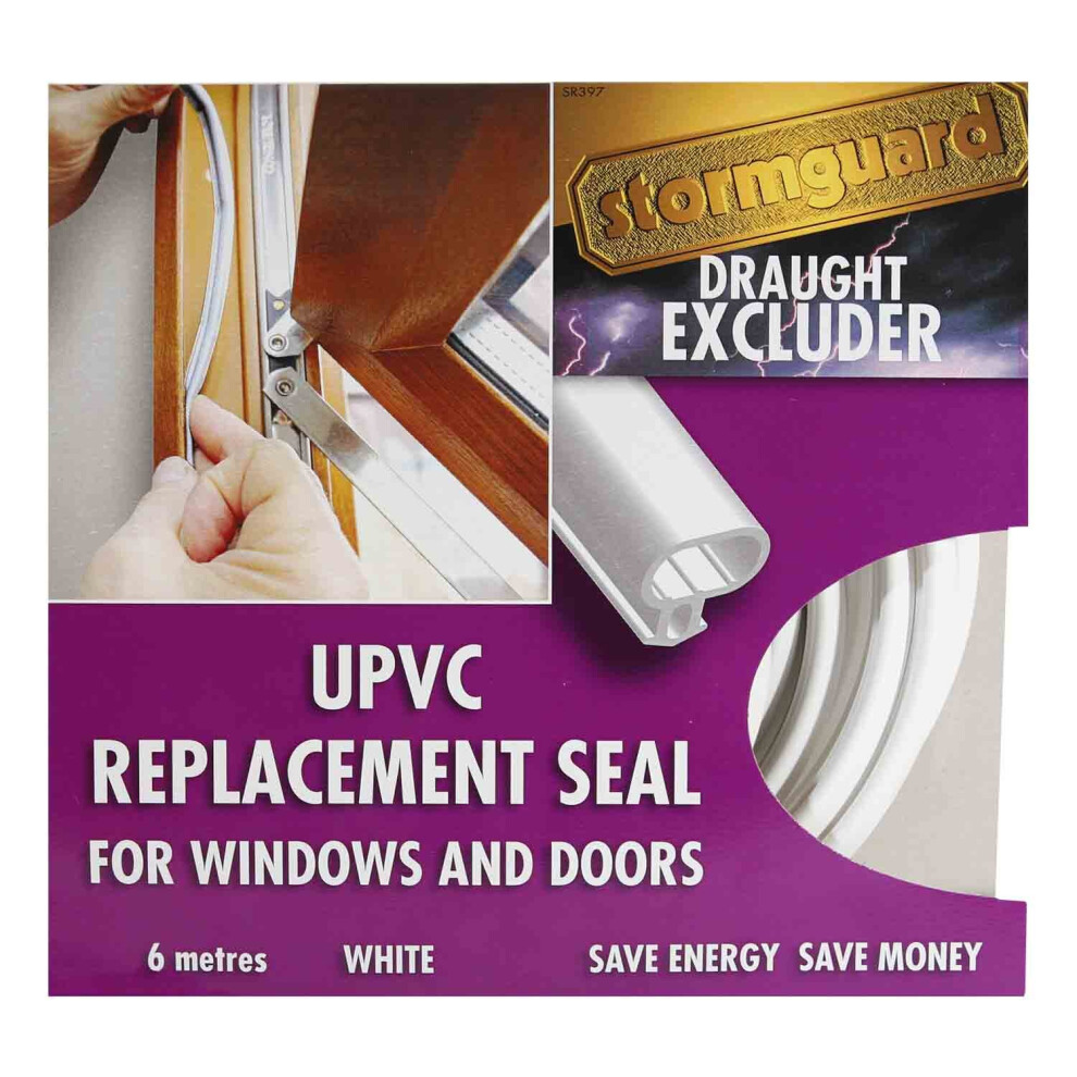 (White, 20m) Replacement Rubber UPVC window door gasket seal
