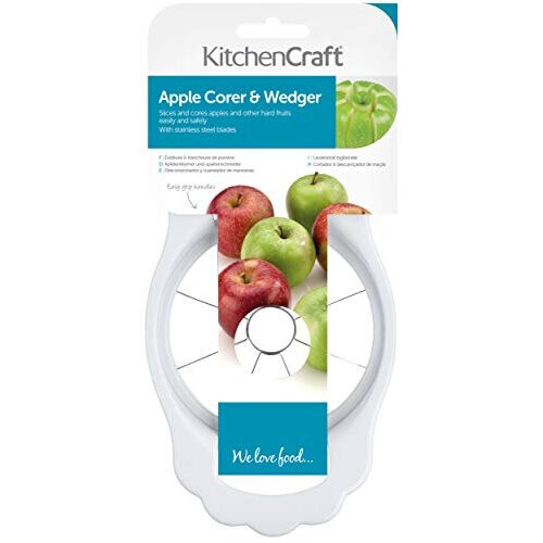 KitchenCraft Apple Corer and Slicer, Stainless Steel/Plastic, White, 11 cm 1