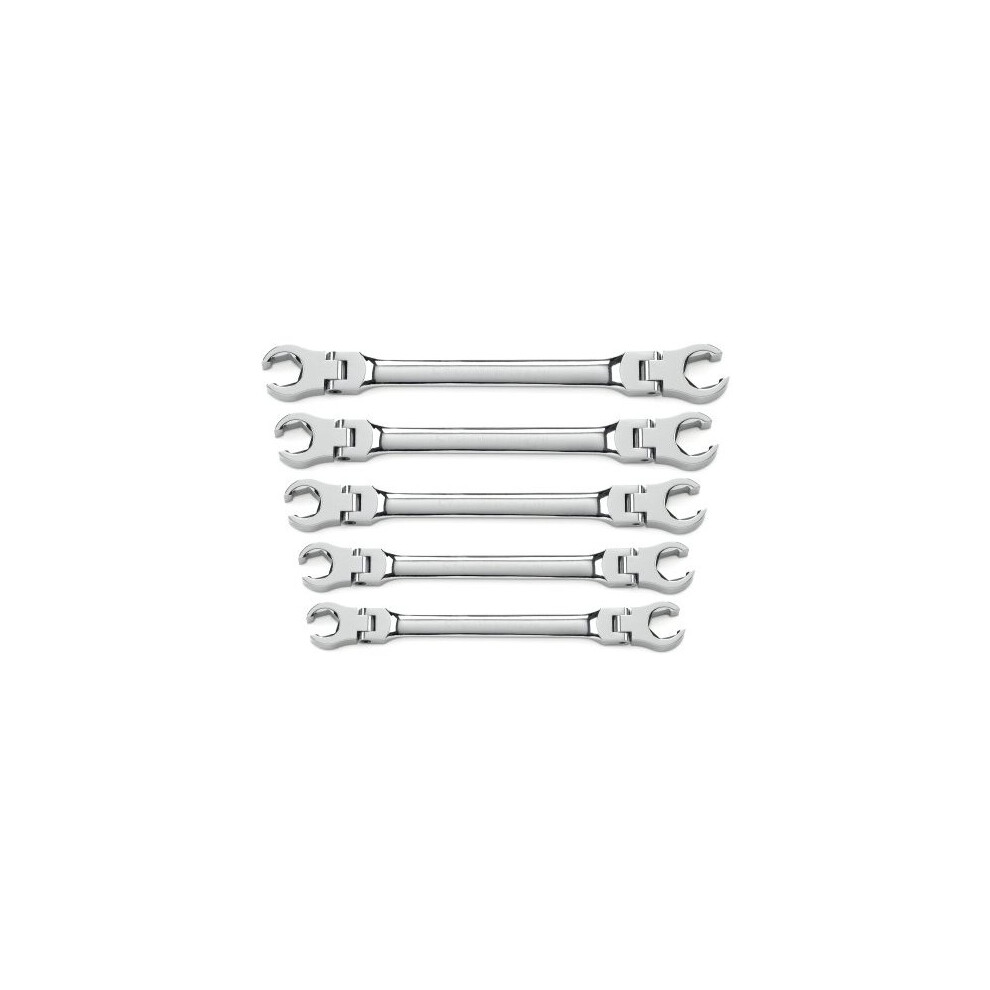 GEARWRENCH 5 Pc. Flex Head Flare Nut Wrench Set, SAE - 81910