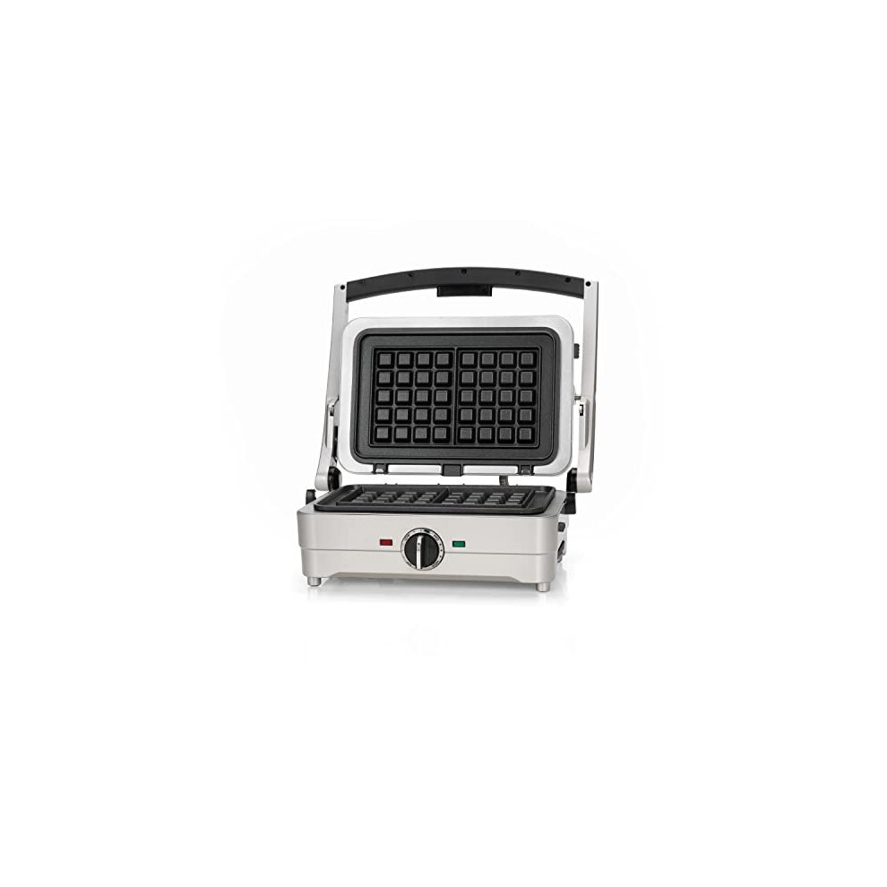 Cuisinart Style Collection 2 in 1 Waffle & Pancake Maker| Non-Stick Removable Plates | Frosted Pearl | WAF2U
