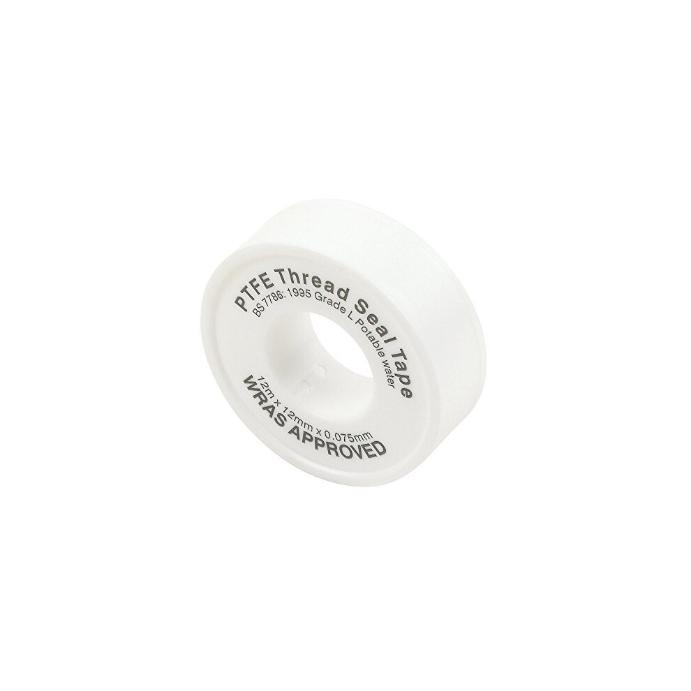 Akord 12Mm X 12M Water White Plumbers Ptfe Thread Seal Tape Plumbing Joint, 12Mm X 0.075Mm 5060446964521