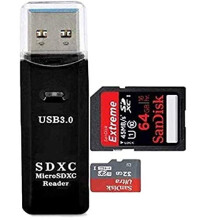 High Speed USB 3.0 - SD / SDHC and Micro SD Memory Card Reader / Writer for Sony, Panasonic, Canon, Fujifilm, Olympus, Pentax, Kodak, JVC, Minolta,